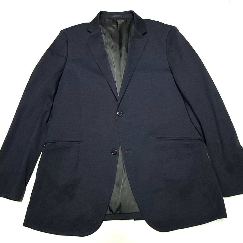 Theory Blazer Jacket Mens 44 Navy Blue Rodolf Portage 2 Button 100% Wool